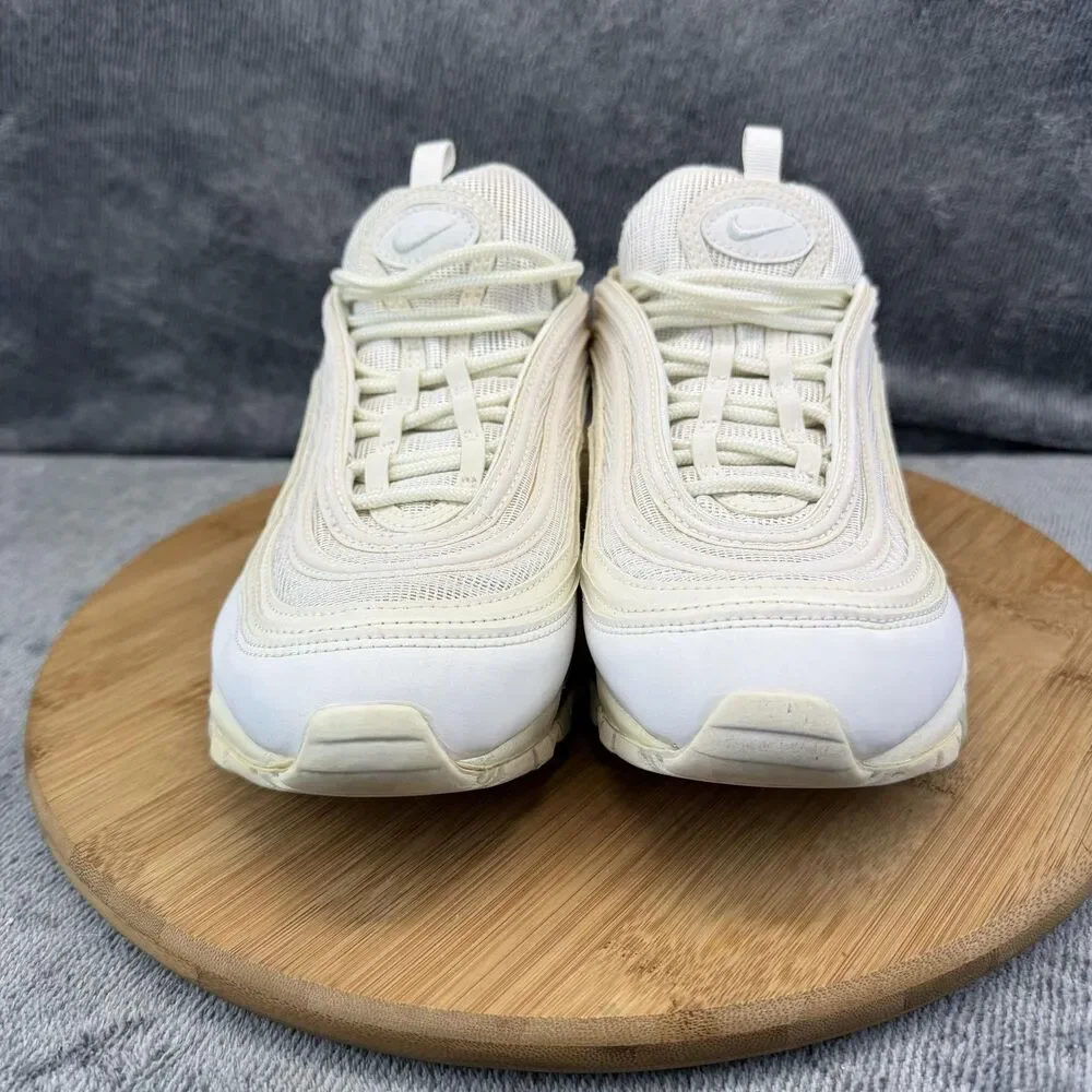 Nike Air Max 97 Shoes Womens Size 9.5 White Mesh Running Sneakers 921733-100